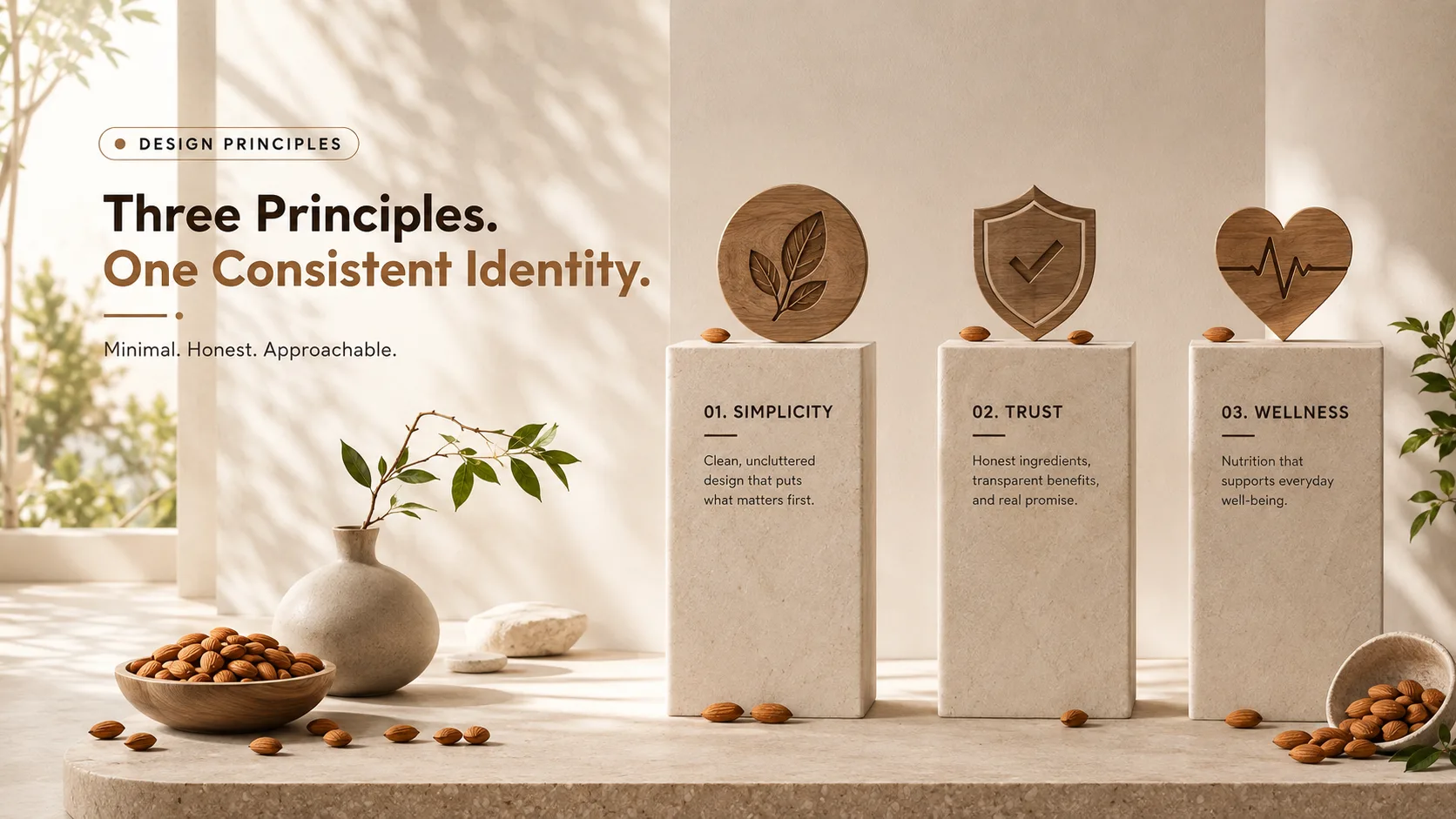 Natural Almond — Packaging Design packaging & visual design mockup 8 by Raghav Chopra